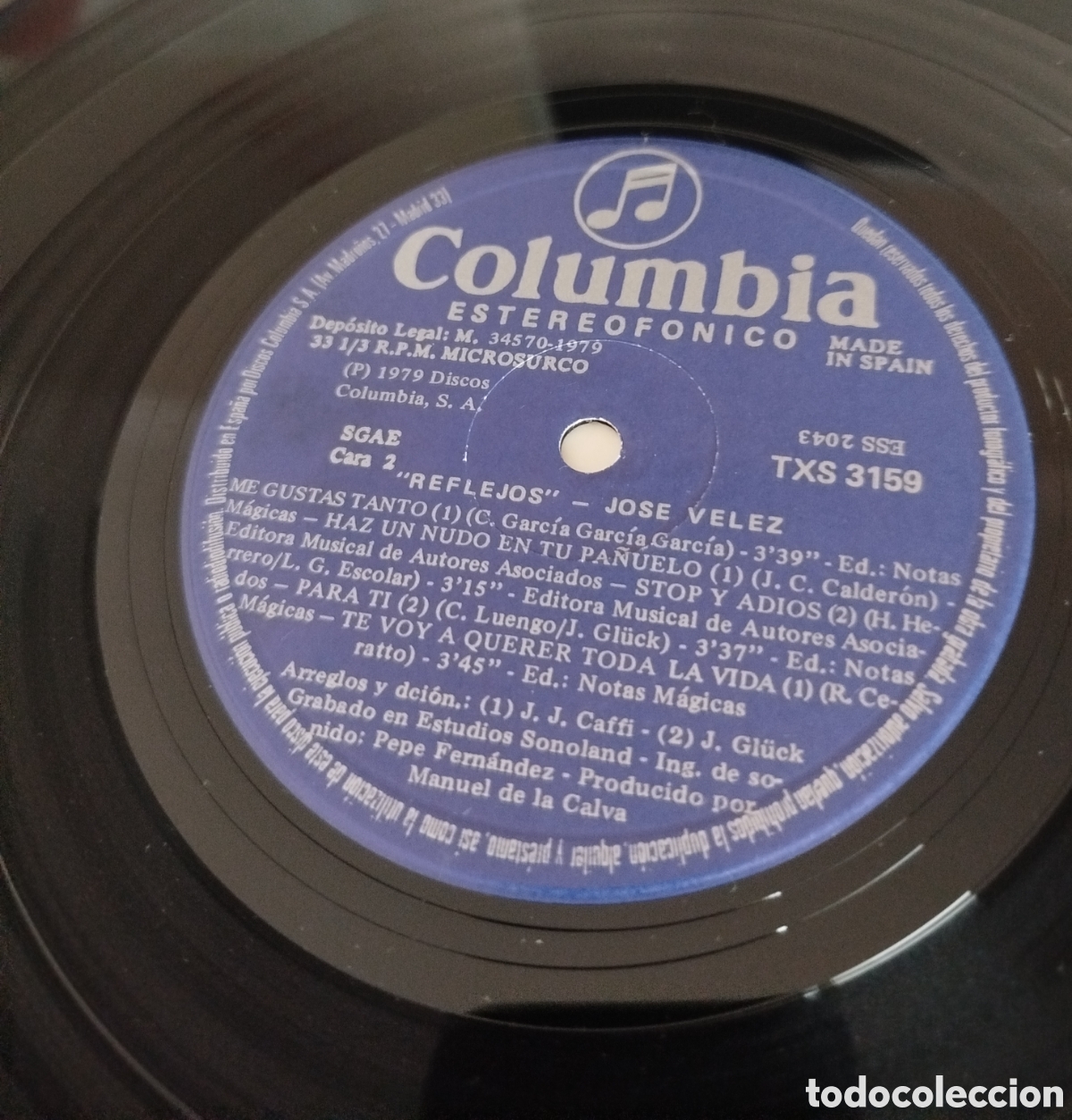 Discos de vinilo: Jose Velez - Reflejos - Foto 3