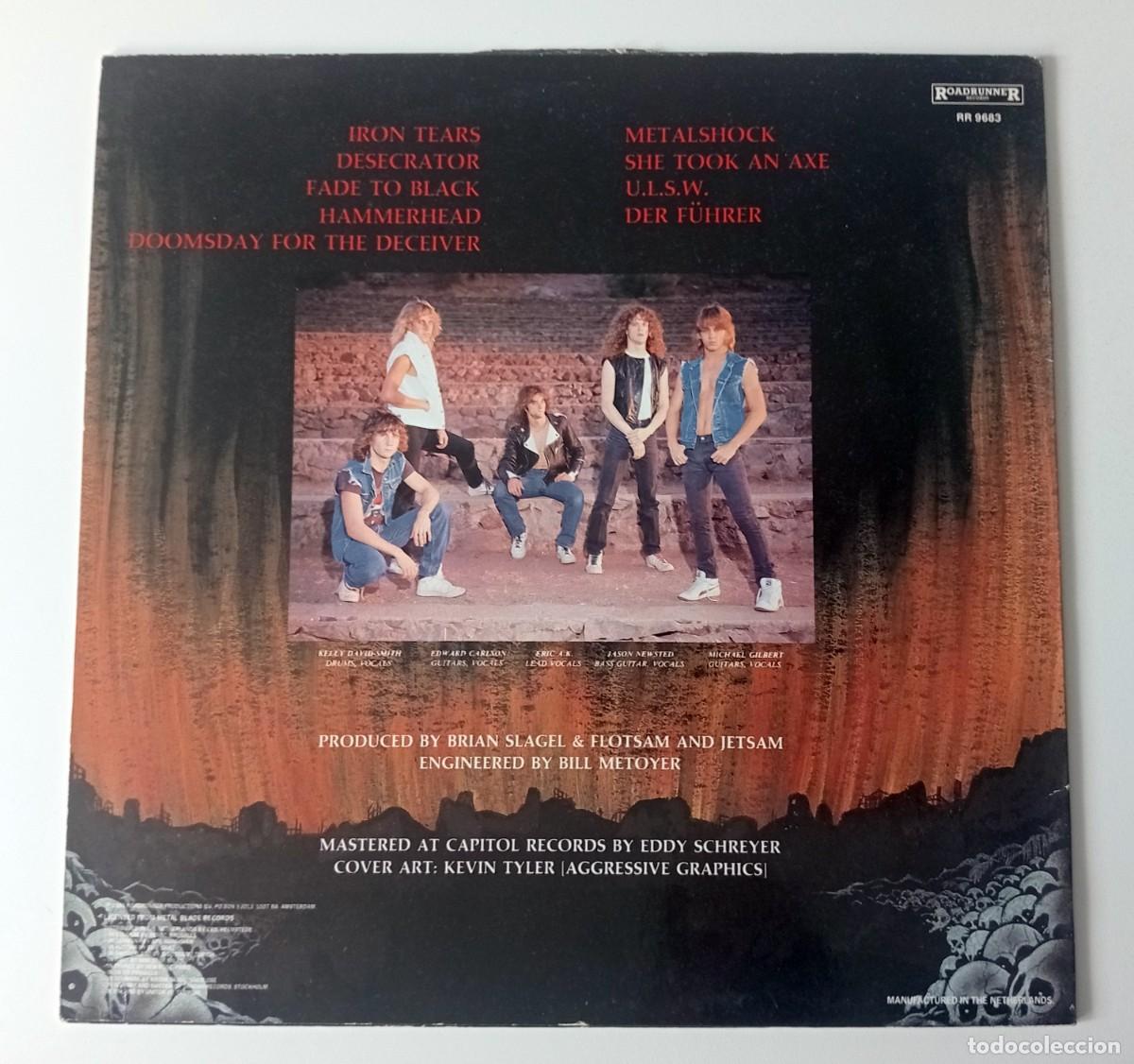 Discos de vinilo: LP FLOTSAM AND JETSAM - DOOMSDAY FOR THE DECEIVER - Foto 2