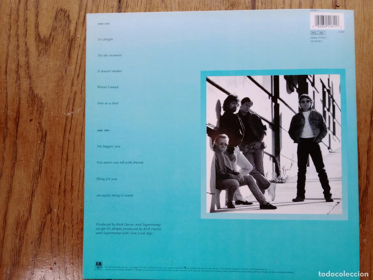 Discos de vinilo: Supertramp - free as a bird - Foto 2