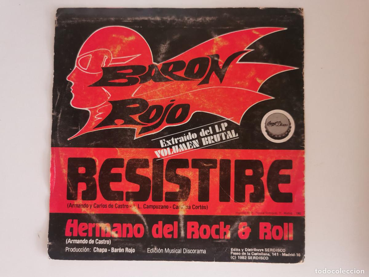 Discos de vinilo: BARON ROJO. RESISTIR&Eacute; - HERMANO DEL ROCK & ROLL - - Foto 2
