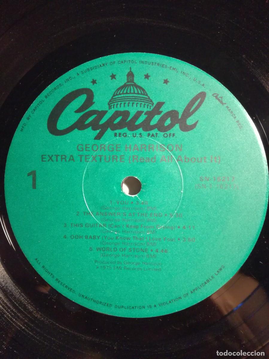 Discos de vinilo: GEORGE HARRISON-EXTRA TEXTURE-EDICI&Oacute;N USA-CAPITOL - Foto 3