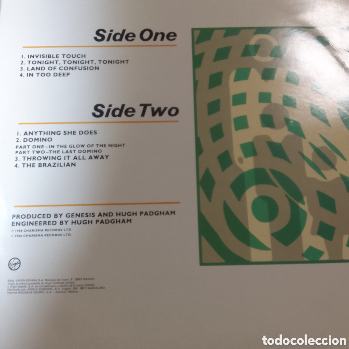 Discos de vinilo: GENESIS INVISIBLE TOUCH - Foto 2