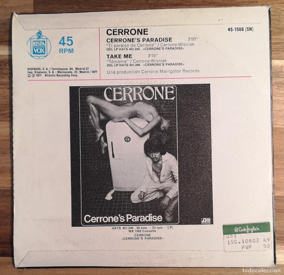 Discos de vinilo: CD SINGLE - CERRONE - Cerrones Paradise - ATLANTIC 45-1566 - Foto 2