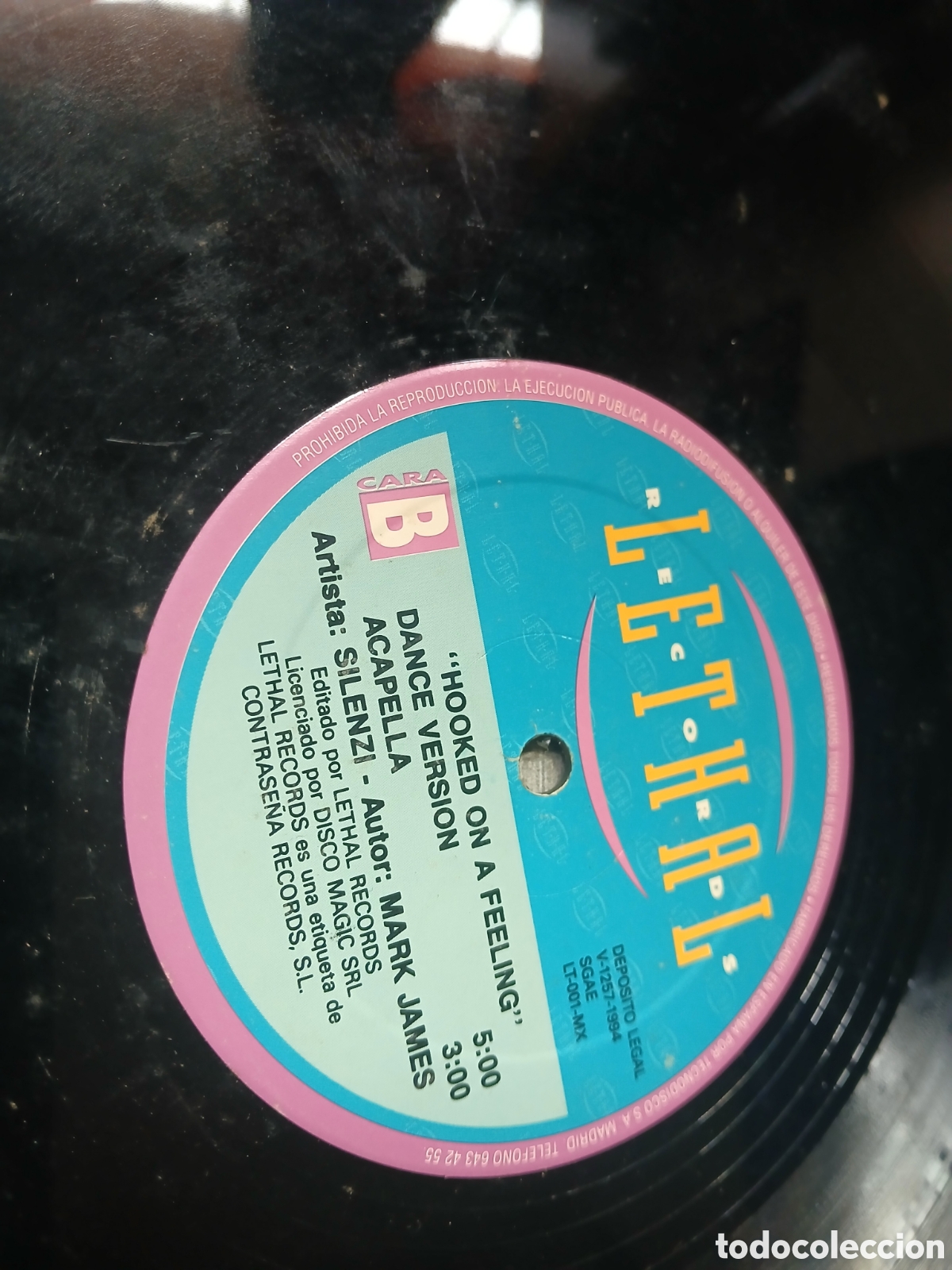 Discos de vinilo: SILENZI - HOOKED ON A FEELING - MAXI - SPAIN - LETHAL - LV - - Foto 2