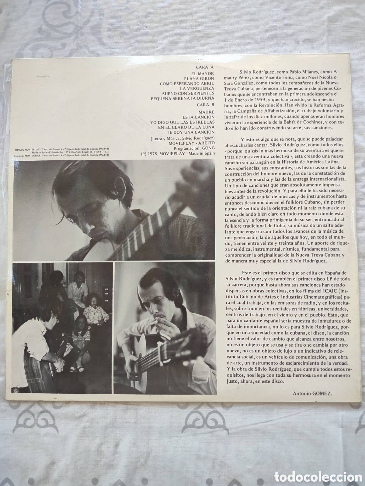 Discos de vinilo: Silvio Rodr&iacute;guez LP 1975 - Foto 2
