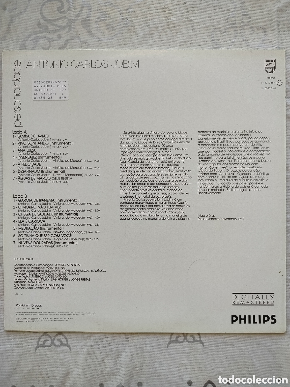 Discos de vinilo: Jobim Antonio Carlos LP - Foto 2