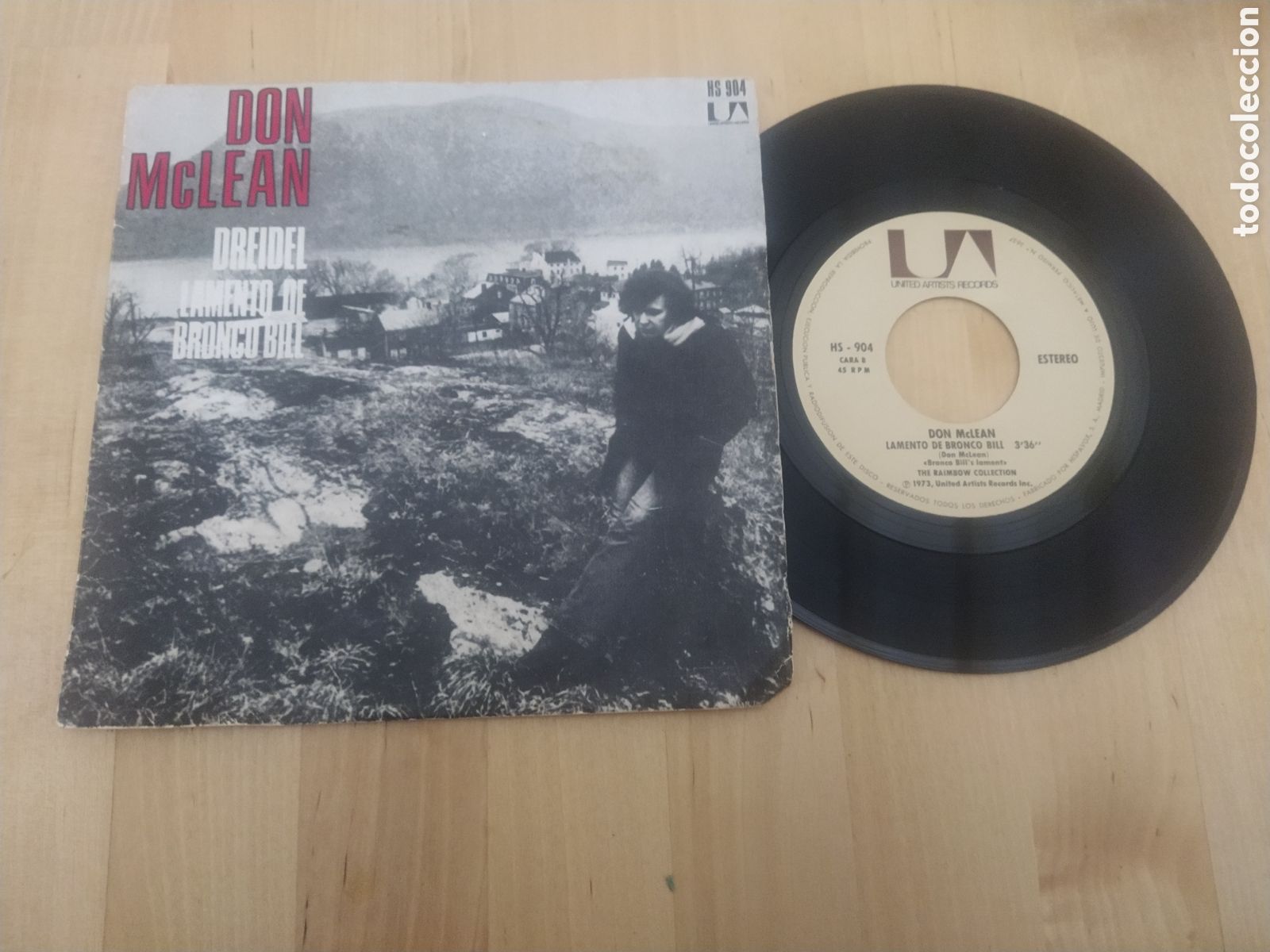 Discos de vinilo: DON MCLEAN - SINGLE - DREIDEL/LAMENTO DE BRONCO BILL - Foto 1