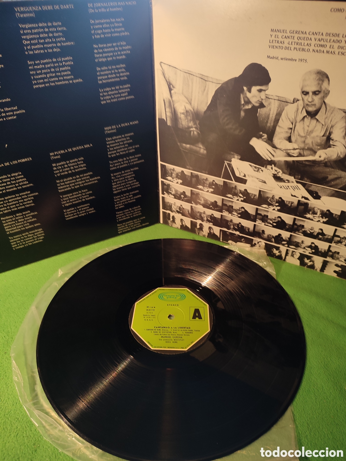 Discos de vinilo: Manuel Gerena - Cantando a la libertad - Foto 2