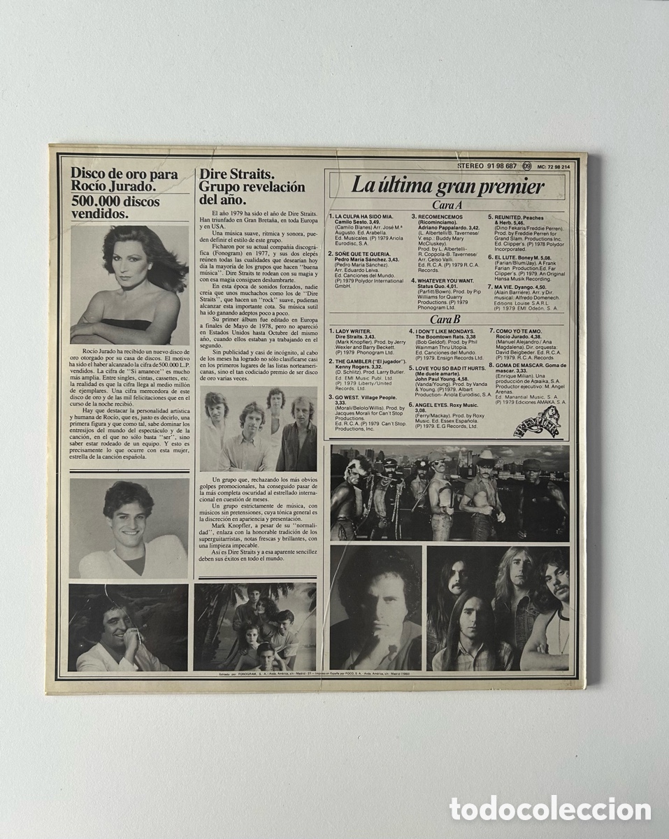 Discos de vinilo: La &Uacute;ltima Gran Premier - Versiones originales - Foto 2