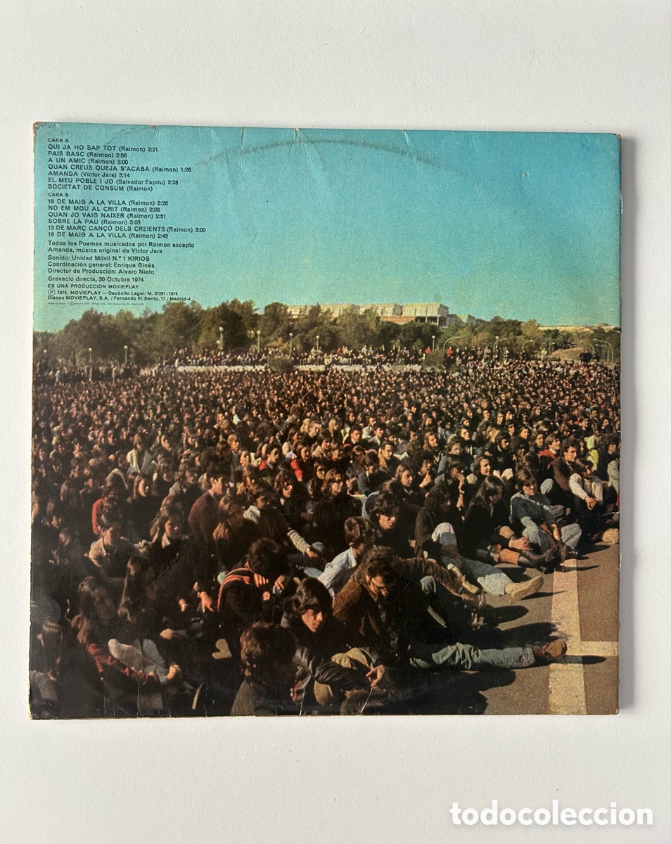 Discos de vinilo: Raimon &ndash; Campus De Bellaterra - Foto 3