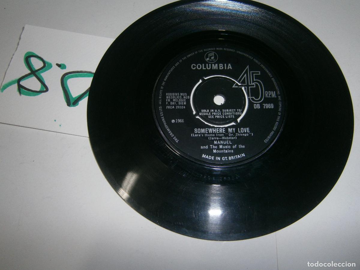 Discos de vinilo: ANTIGUO DISCO SINGLES VINILO - MANUEL - Foto 2