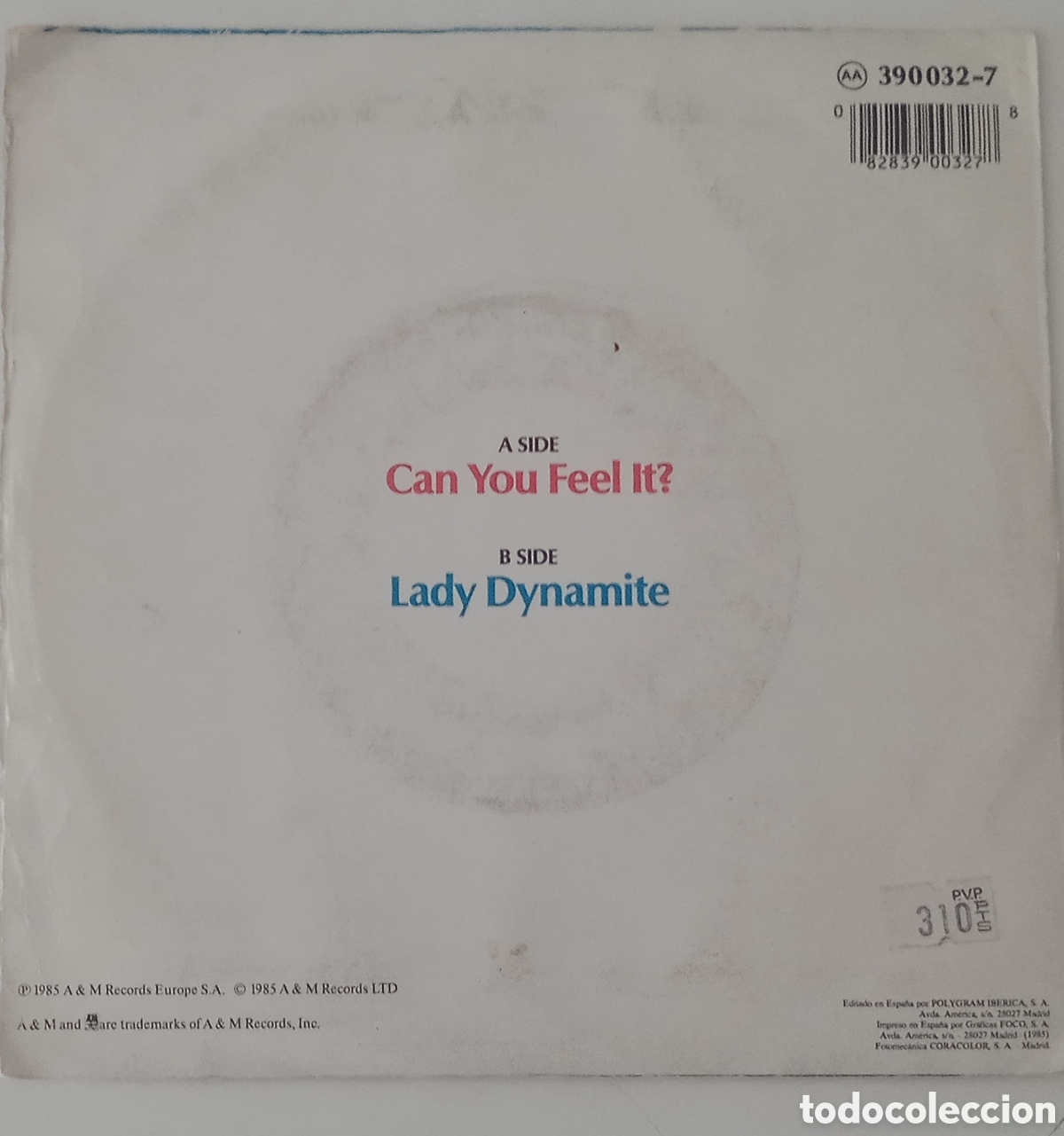 Discos de vinilo: CLINTON & CLINTON - Can you feel it? (1985) single - Foto 2