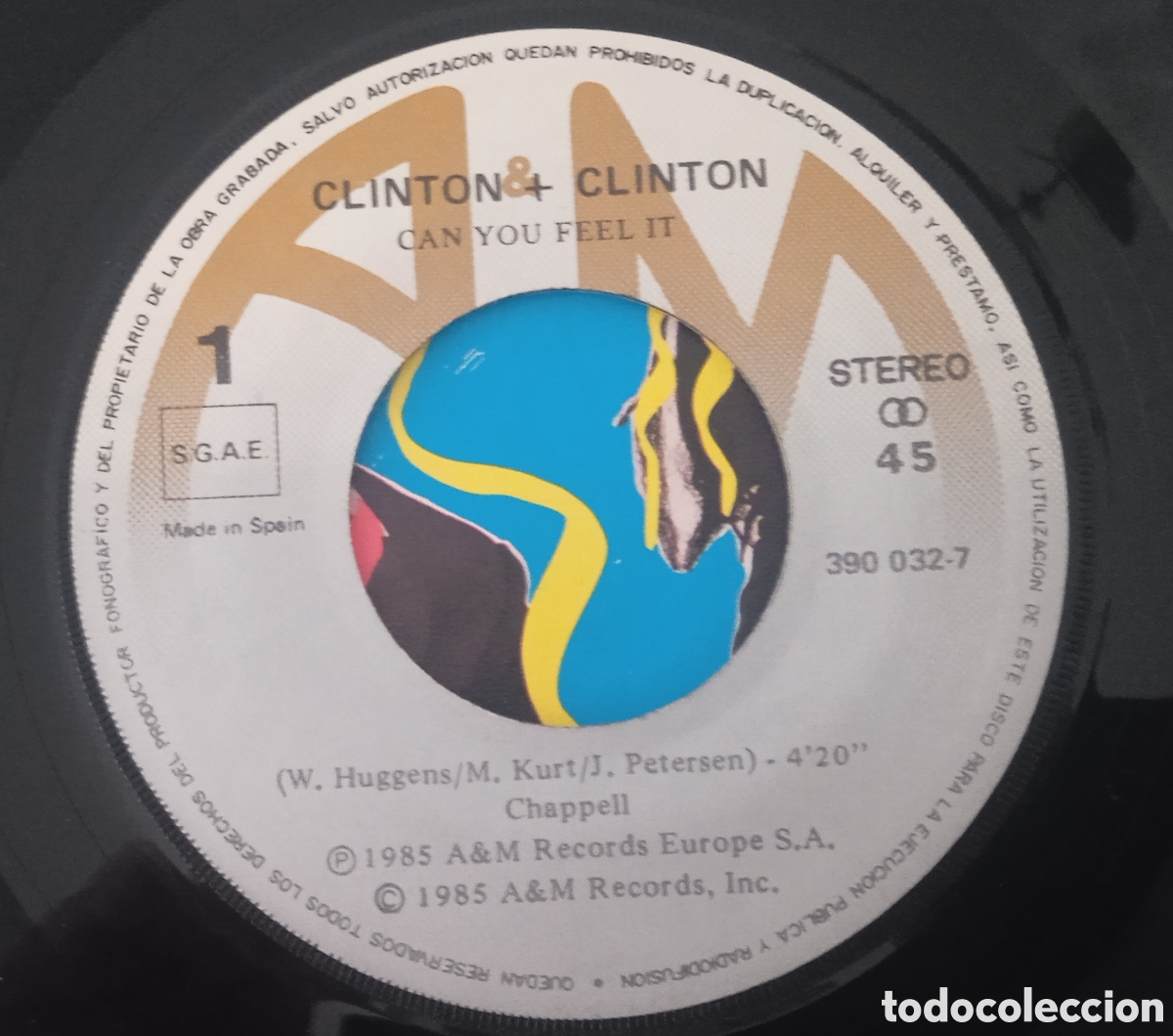 Discos de vinilo: CLINTON & CLINTON - Can you feel it? (1985) single - Foto 3