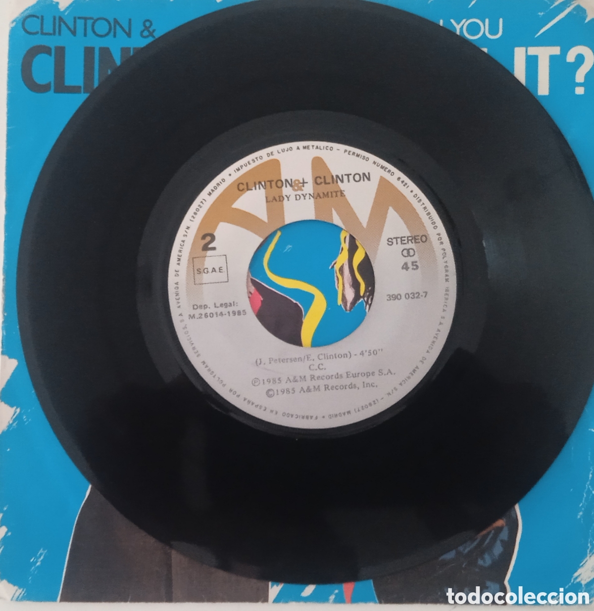 Discos de vinilo: CLINTON & CLINTON - Can you feel it? (1985) single - Foto 4