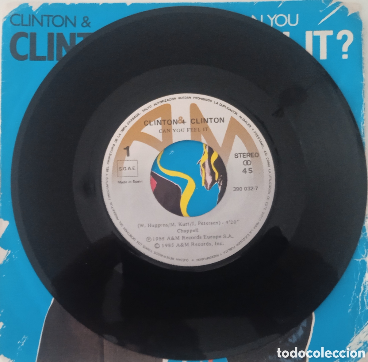 Discos de vinilo: CLINTON & CLINTON - Can you feel it? (1985) single - Foto 5