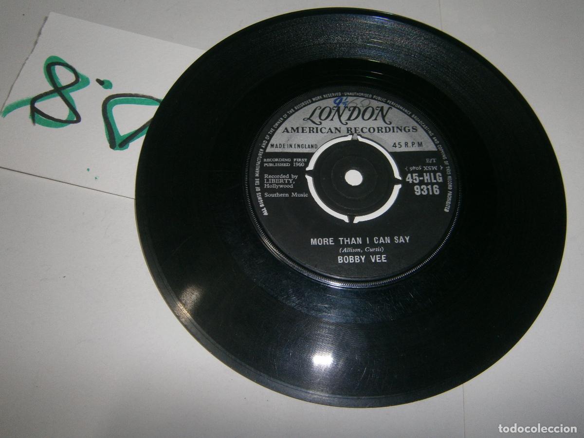 Discos de vinilo: ANTIGUO DISCO SINGLES VINILO - BOBBY VEE - Foto 1