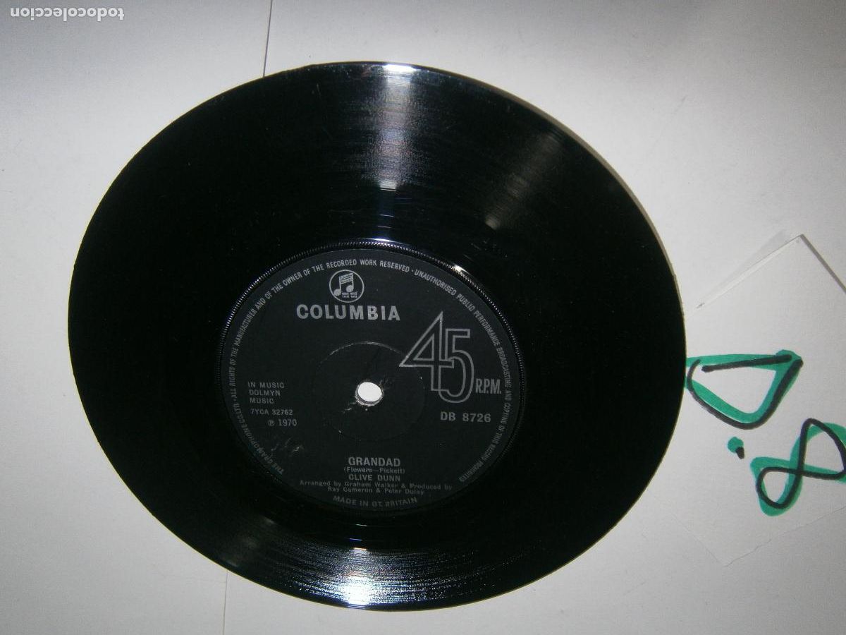 Discos de vinilo: ANTIGUO DISCO SINGLES VINILO - CLIVE DUNN - Foto 2
