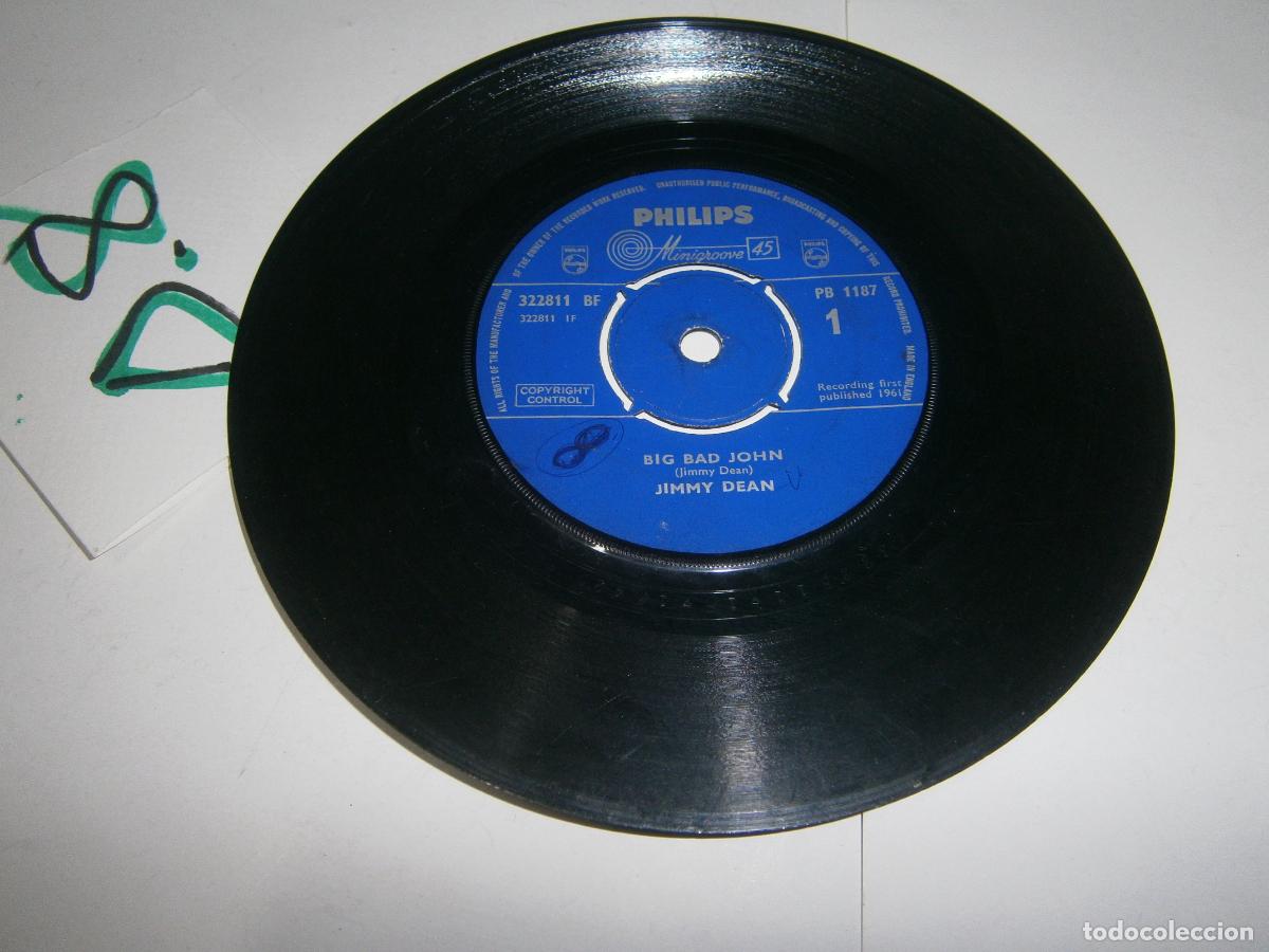 Discos de vinilo: ANTIGUO DISCO SINGLES VINILO - JIMMY DEAN - Foto 2