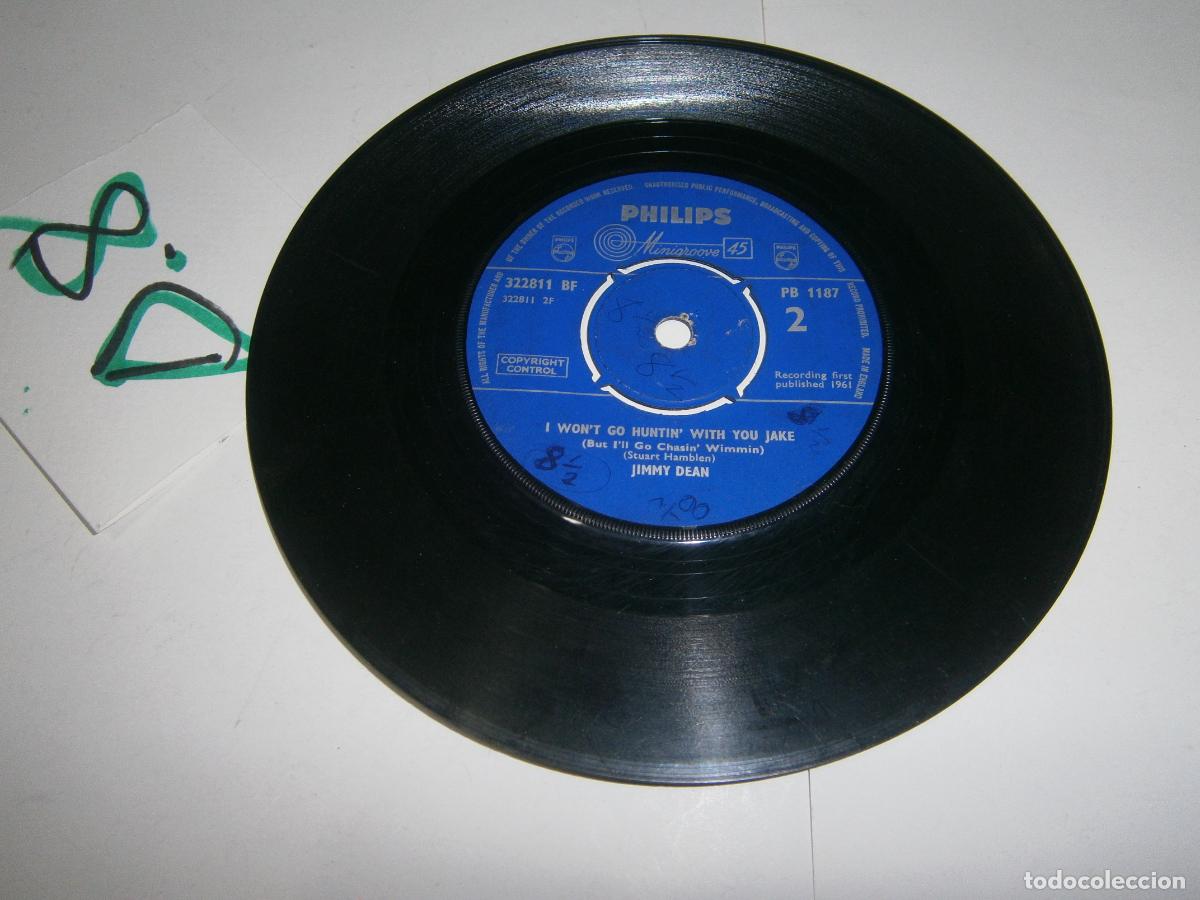 Discos de vinilo: ANTIGUO DISCO SINGLES VINILO - JIMMY DEAN - Foto 1
