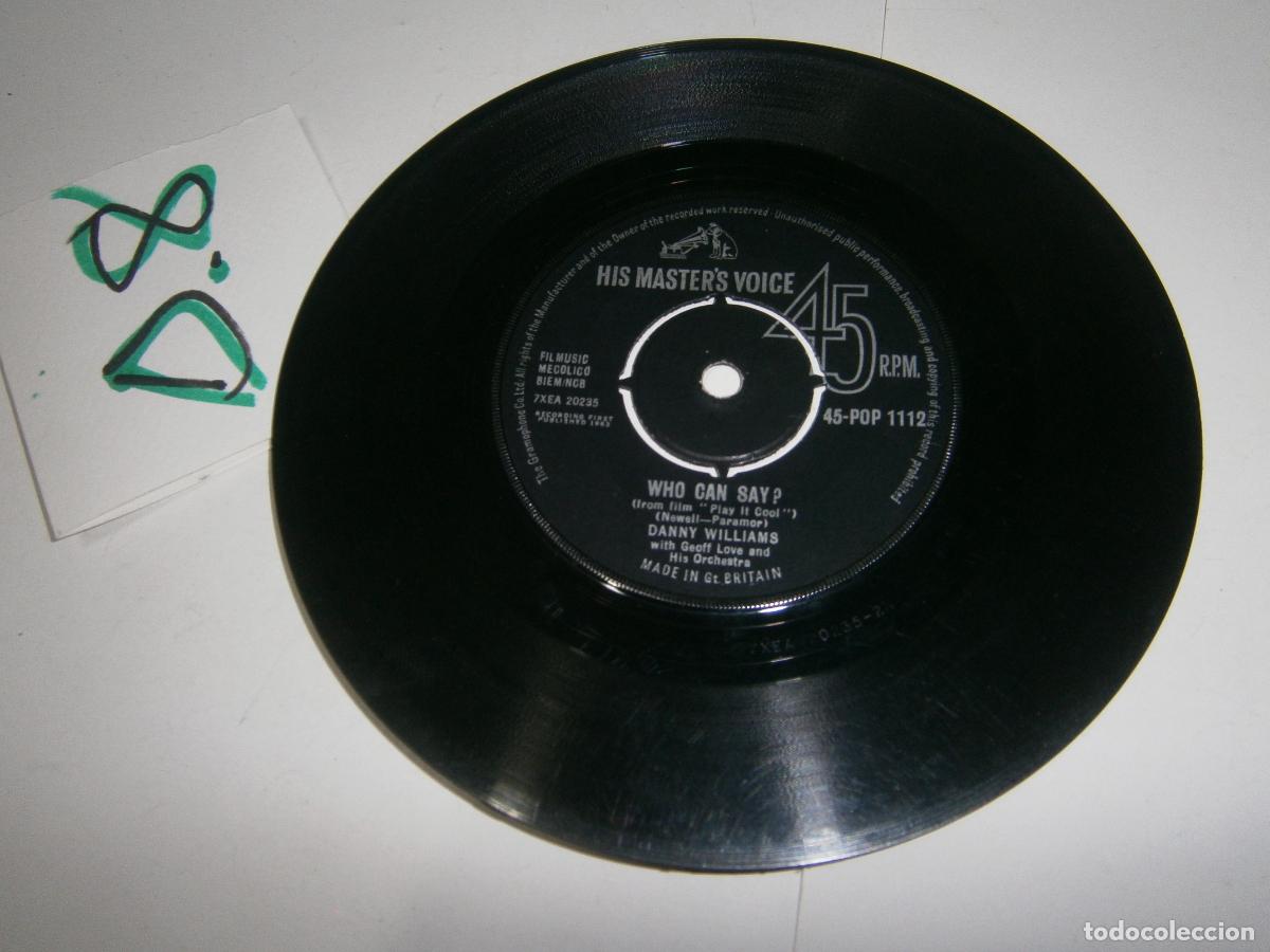 Discos de vinilo: ANTIGUO DISCO SINGLES VINILO - DANNY WILLIAMS - Foto 1
