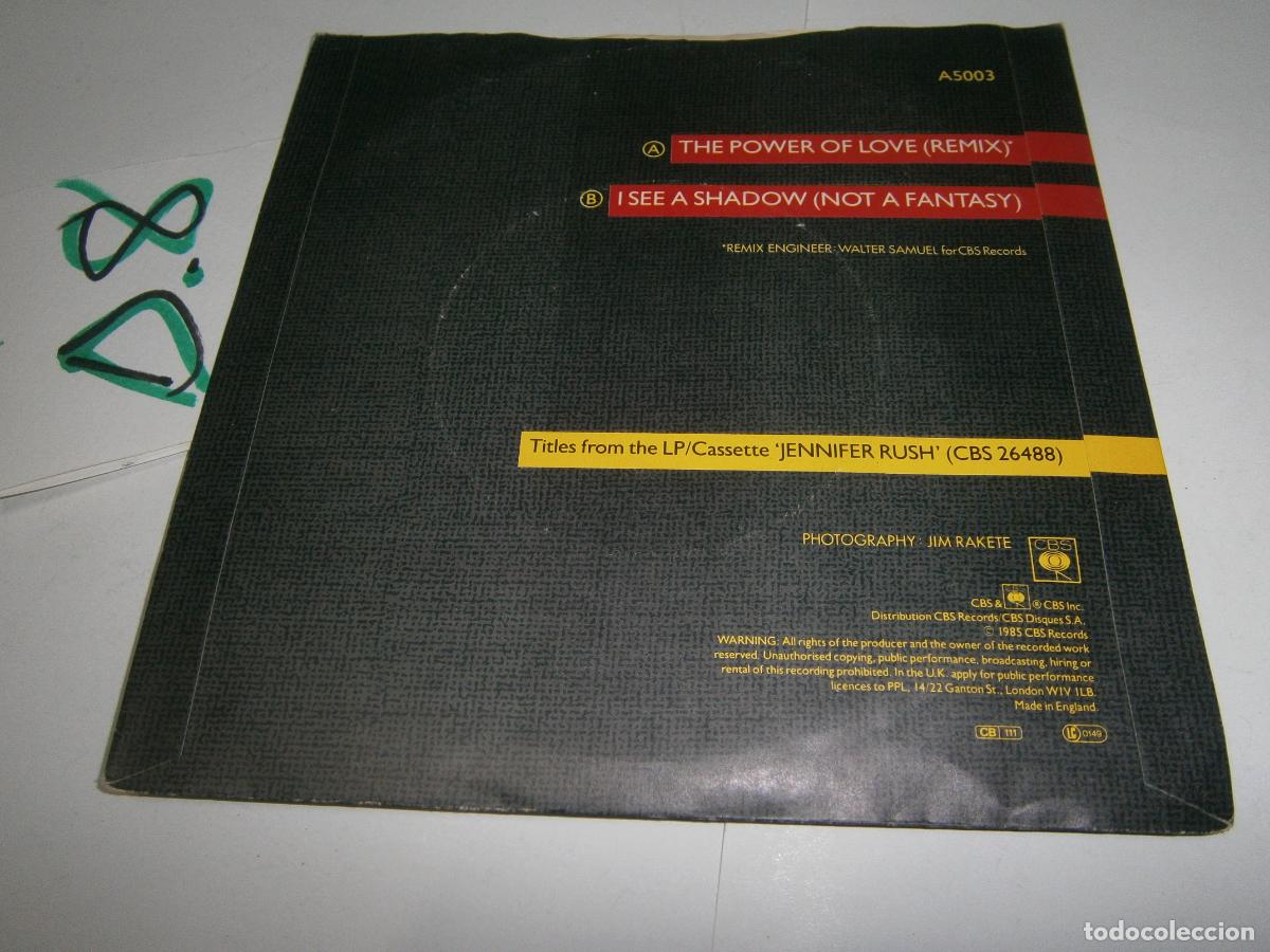 Discos de vinilo: ANTIGUO DISCO SINGLES VINILO - JENNIFER RUSH - Foto 2