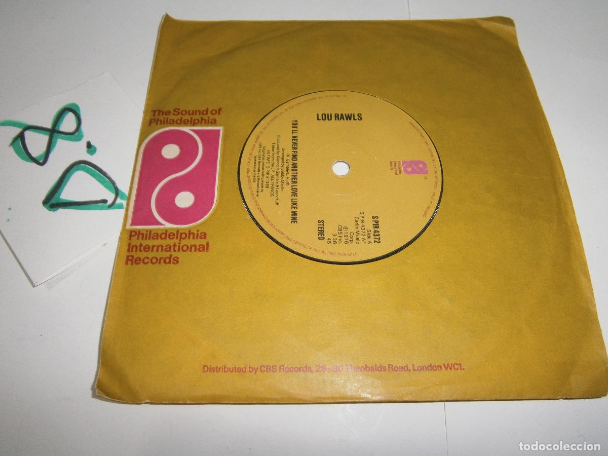 Discos de vinilo: ANTIGUO DISCO SINGLES VINILO - LOU RAWLS - Foto 1