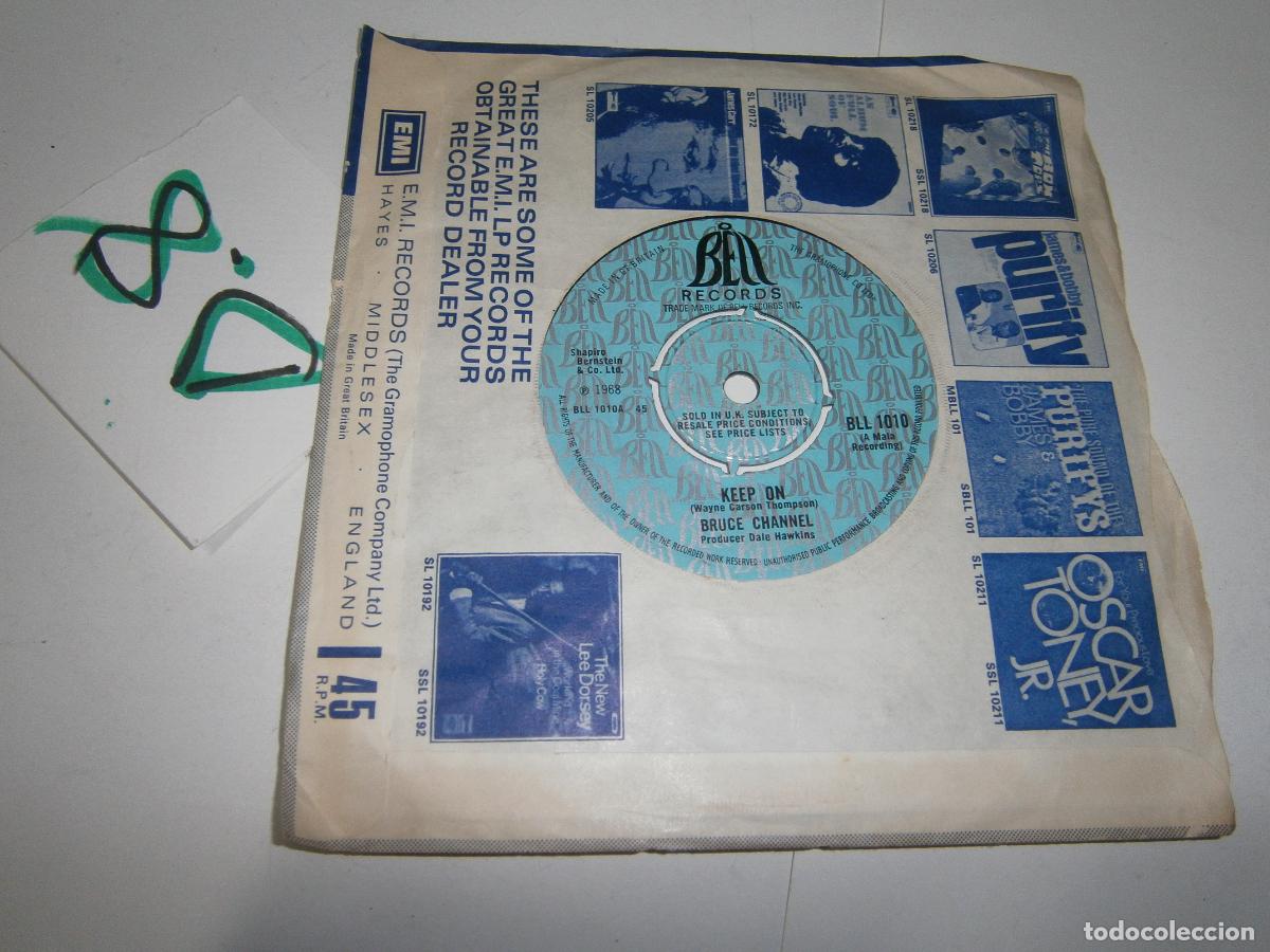 Discos de vinilo: ANTIGUO DISCO SINGLES VINILO - BRUCE CHANNEL - Foto 2