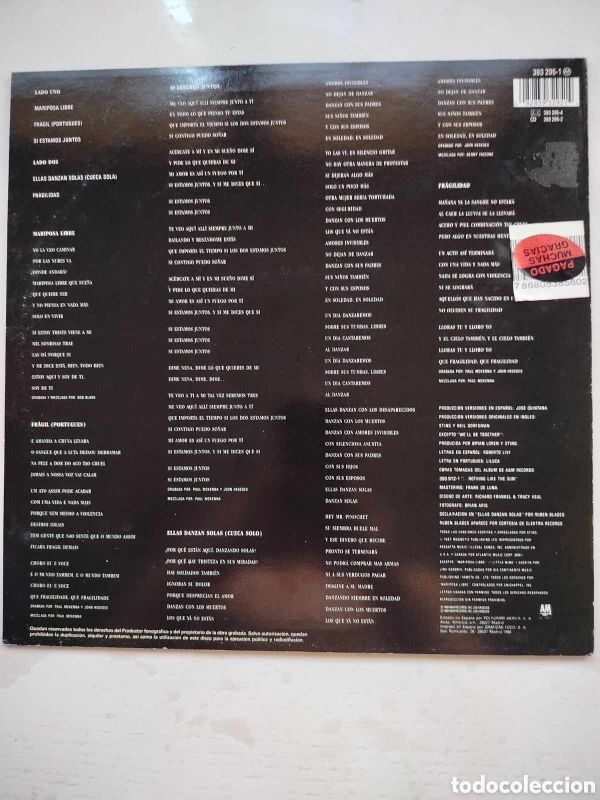 Discos de vinilo: Sting LP Mini Album. - Foto 2