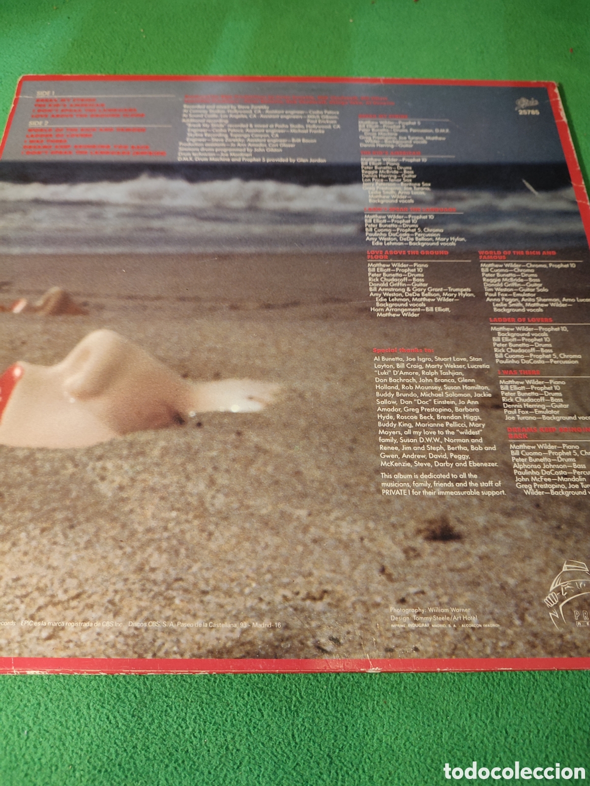 Discos de vinilo: Matthew Wilder - I dont speak the language - Foto 2
