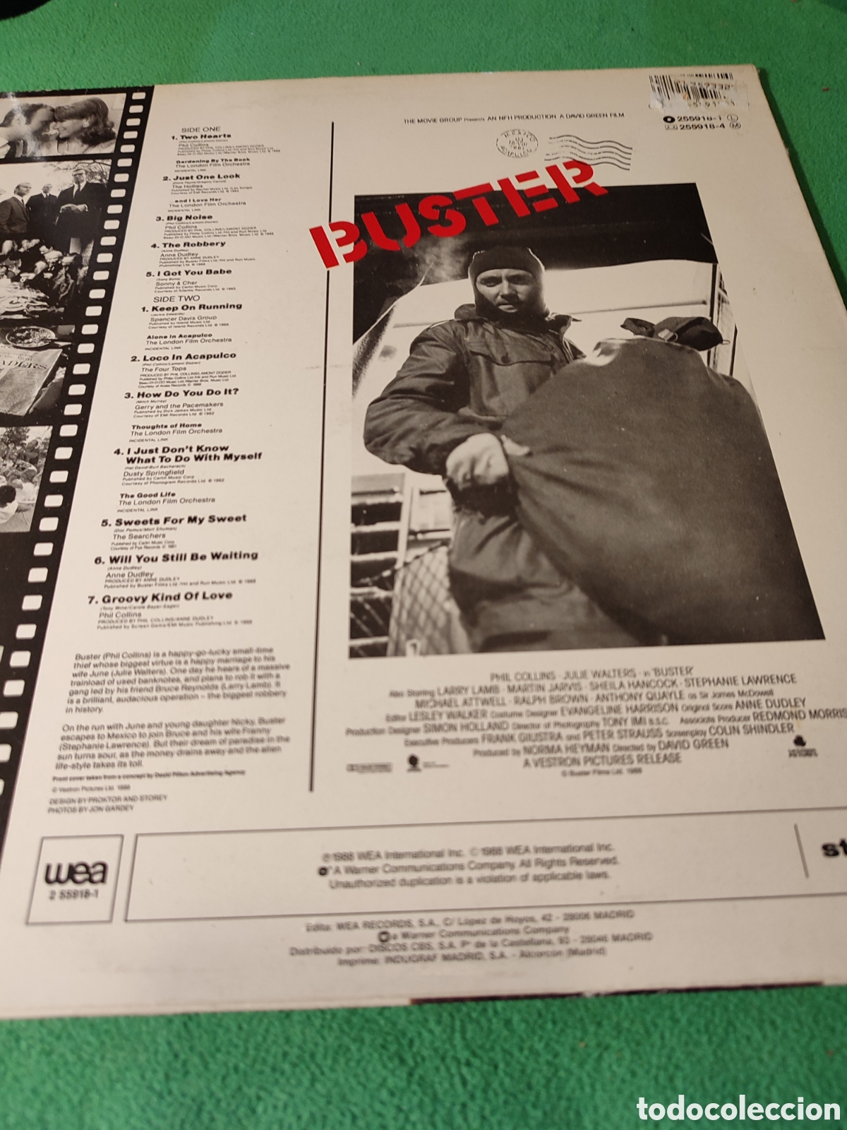 Discos de vinilo: Phil Collins - BSO Buster edici&oacute;n espa&ntilde;ola - Foto 2