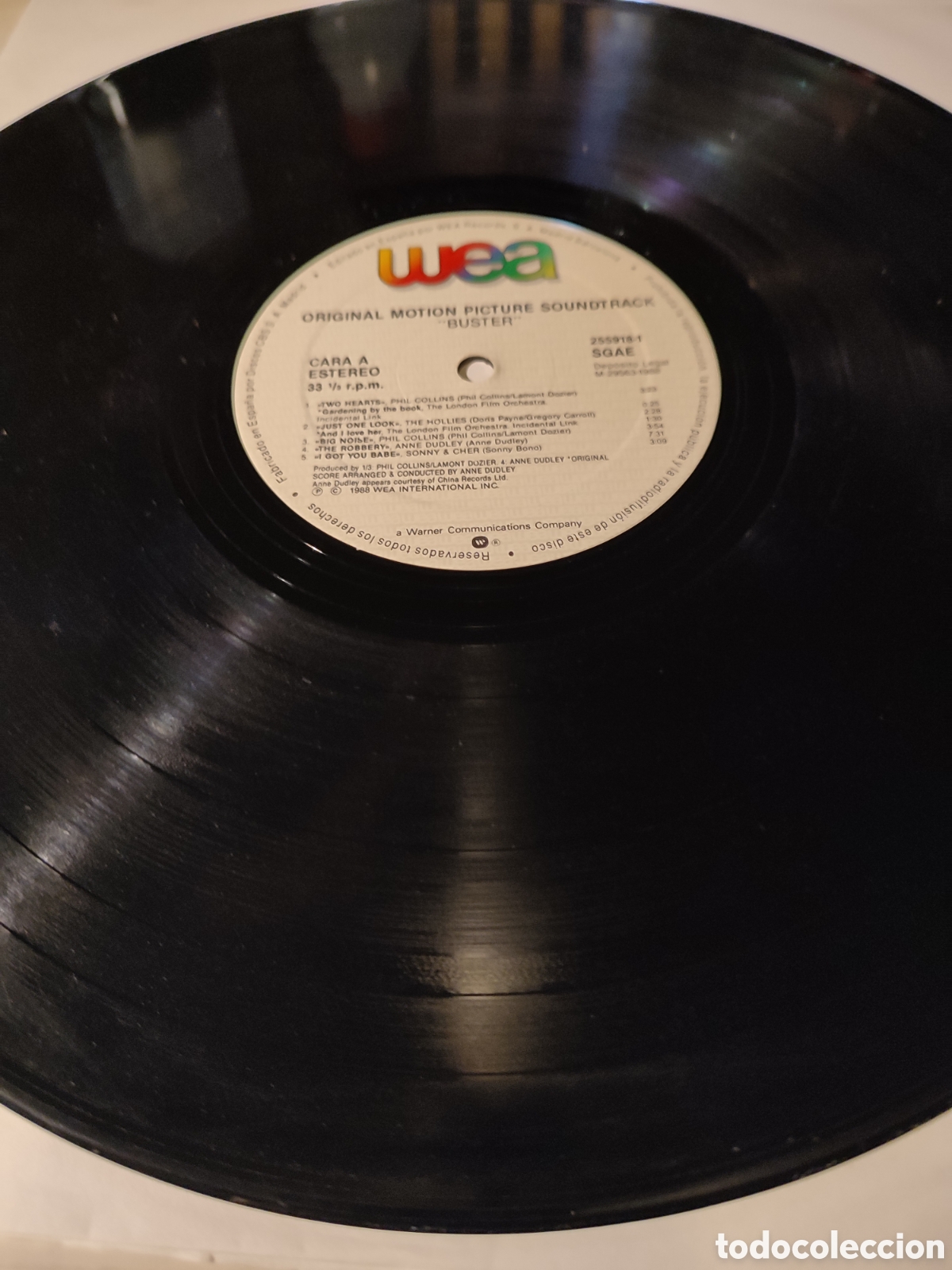 Discos de vinilo: Phil Collins - BSO Buster edici&oacute;n espa&ntilde;ola - Foto 3
