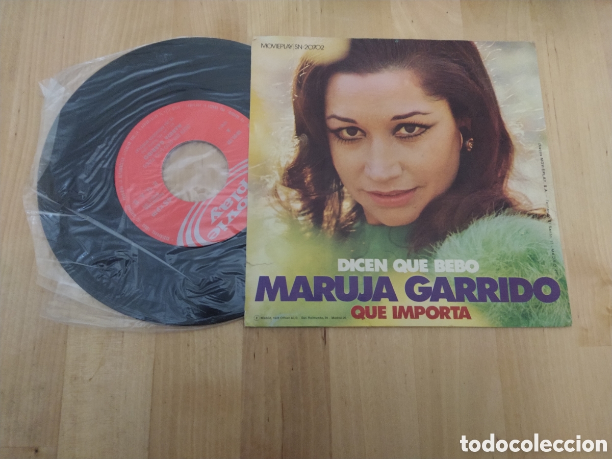 Discos de vinilo: MARUJA GARRIDO - SINGLE DICEN QUE BEBO/QUE IMPORTA - Foto 2