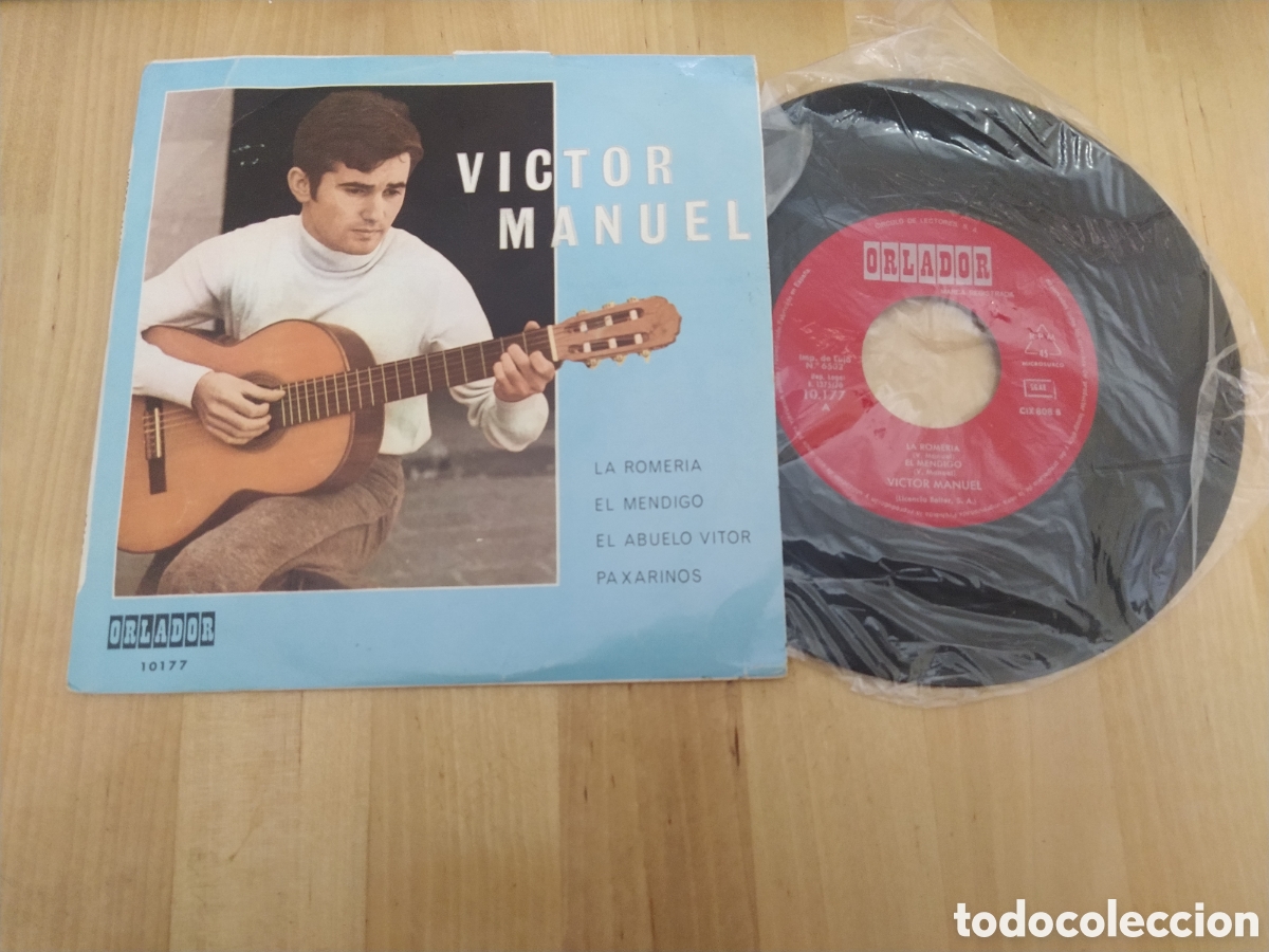Discos de vinilo: V&Iacute;CTOR MANUEL - LA ROMER&Iacute;A+3 SINGLE - Foto 1