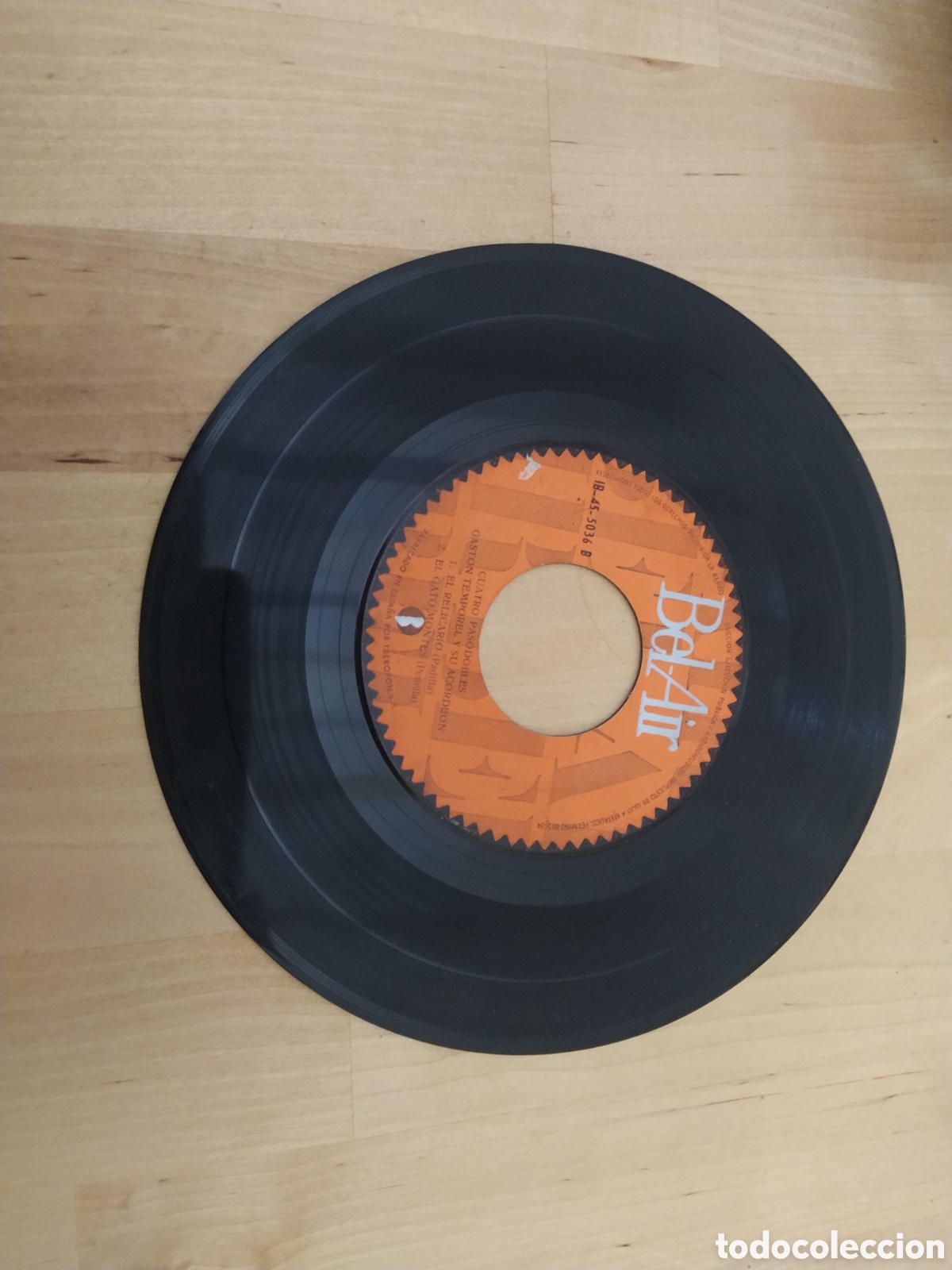 Discos de vinilo: GASTON TEMPOREL Y SU ACORDEON - PASODOBLES SINGLE - Foto 2