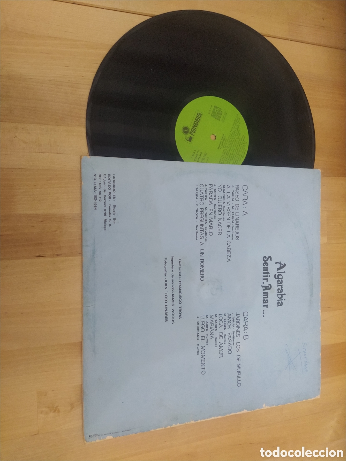 Discos de vinilo: LP ALGARABIA - SENTIR. AMAR... - Foto 2