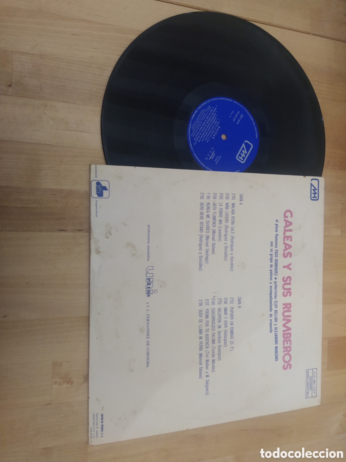 Discos de vinilo: LP GALEAS Y SUS RUMBEROS EN PLAYAMAR - Foto 2