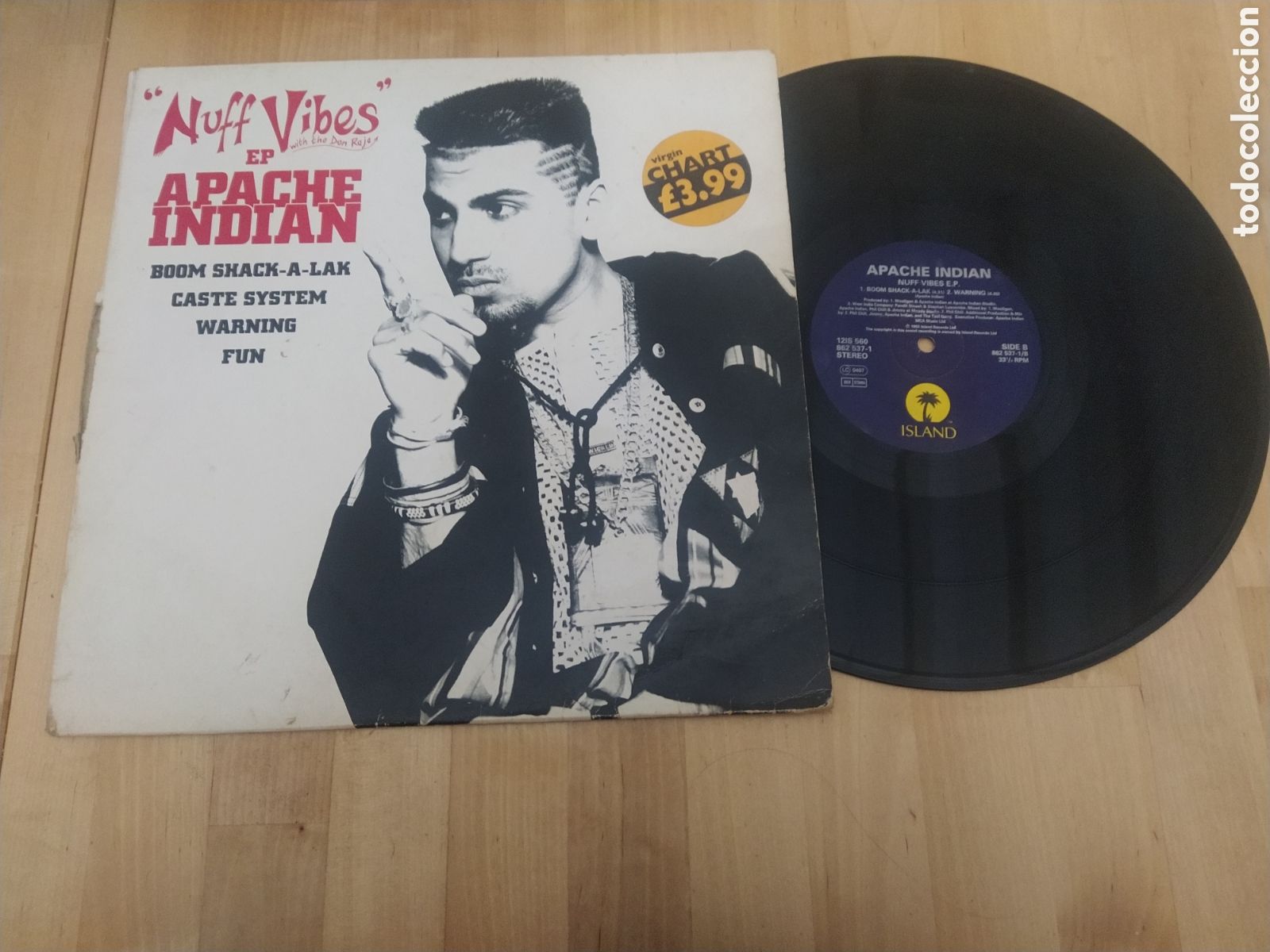Discos de vinilo: LP NUFF VIBES - EP APACHE INDIAN - Foto 1