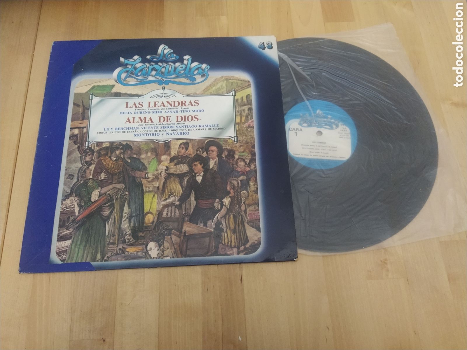 Disques de vinyle: LP LA ZARZUELA N 43 ZACOSA - LAS LEANDRAS/ALMA DE DIOS - MONTORIO Y NAVARRO 1980