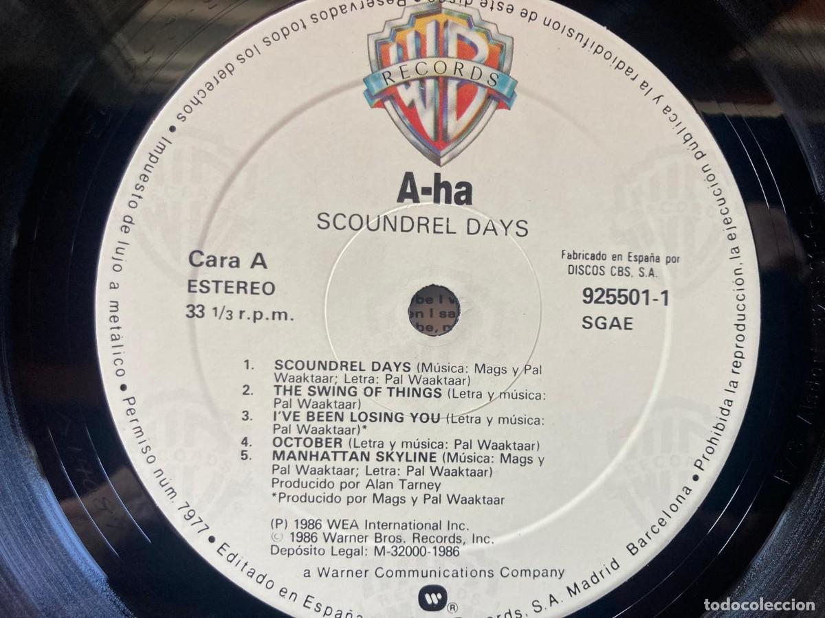 Discos de vinilo: A-HA - SCOUNDREL DAYS - Foto 4