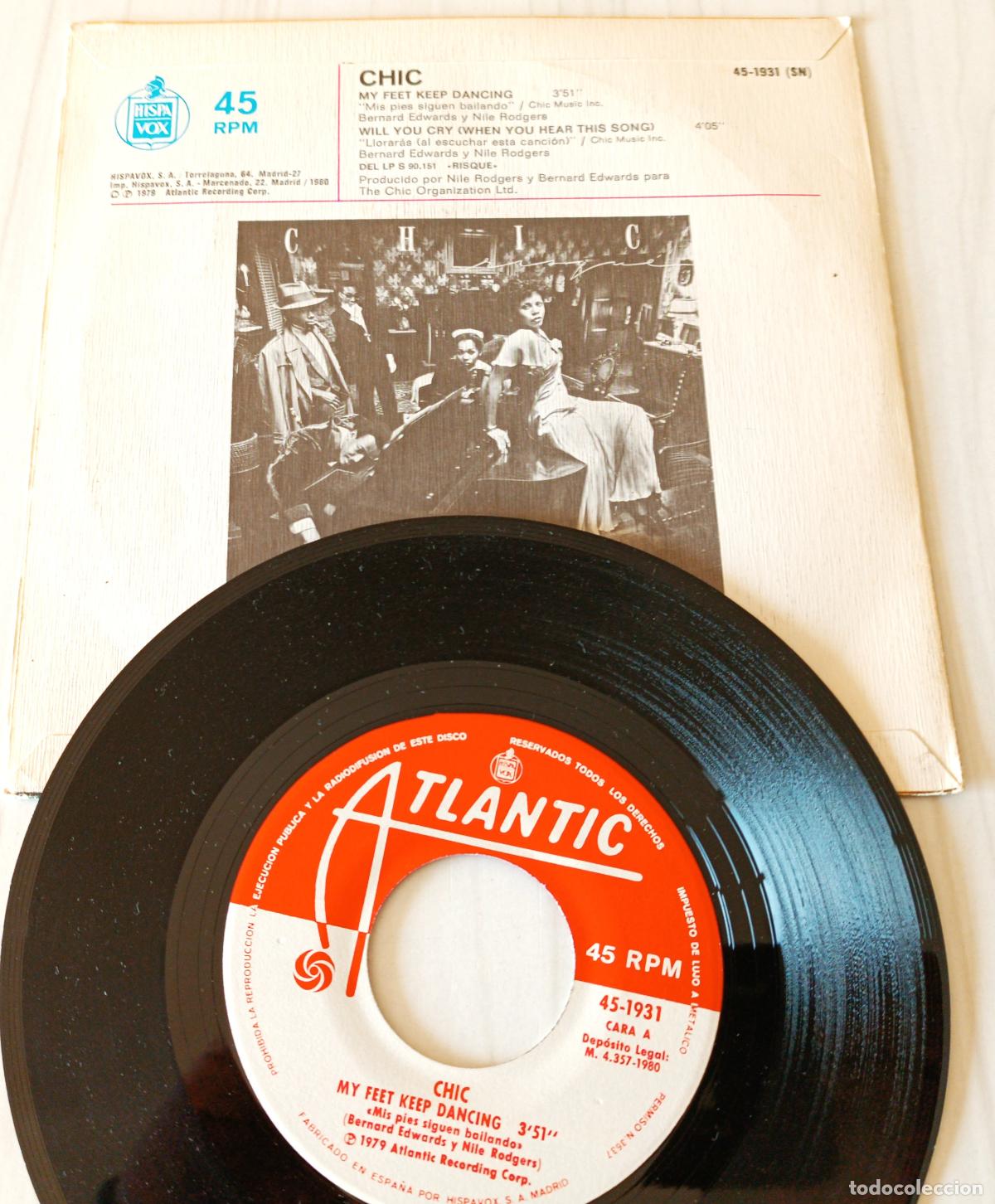 Discos de vinilo: CHIC - MY FEET KEEP DANCING ATLANTIC - 1979 - Foto 2