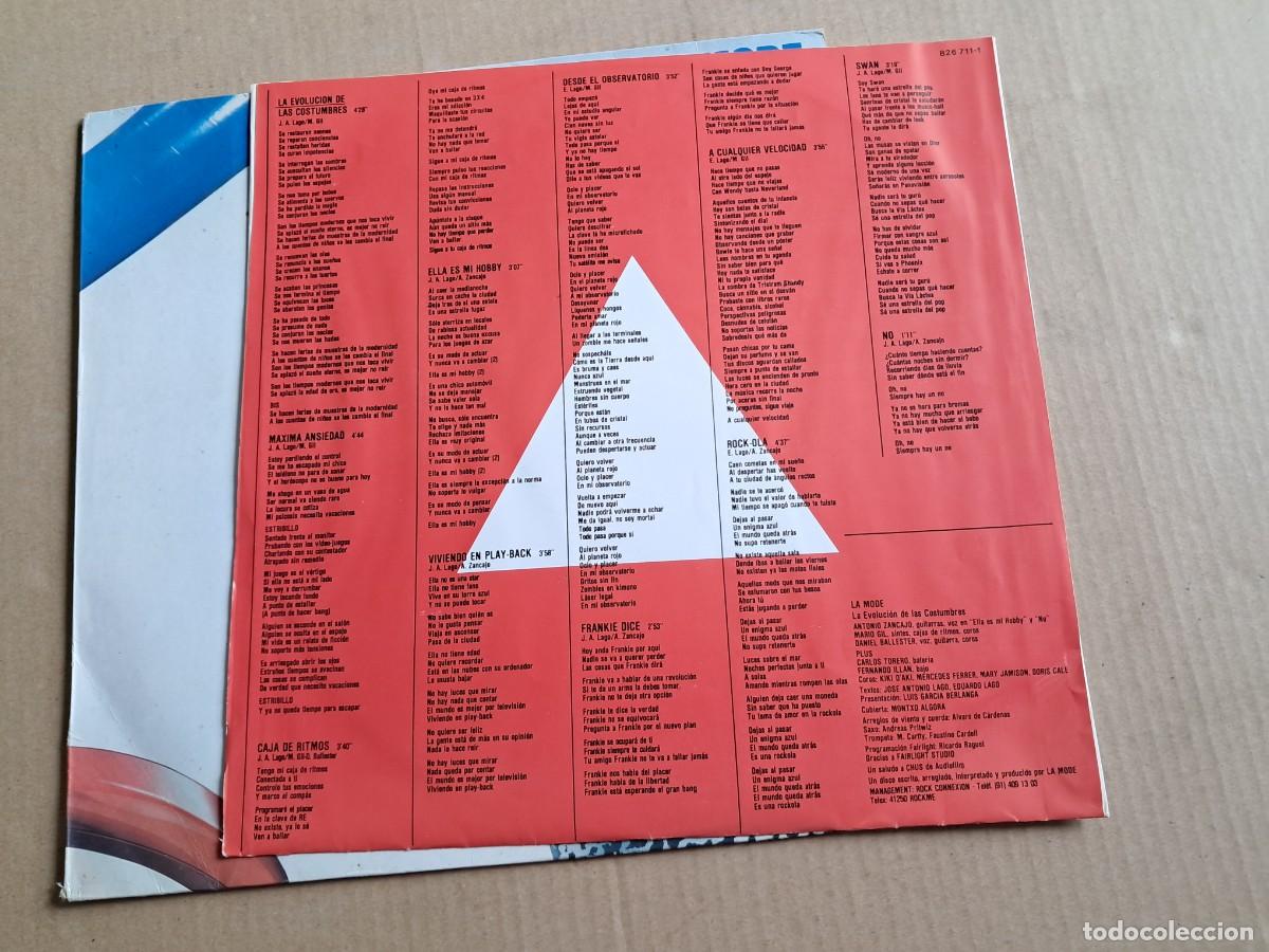 Discos de vinilo: LA MODE - LA EVOLUCION DE LAS COSTUMBRES LP 1985 - Foto 5