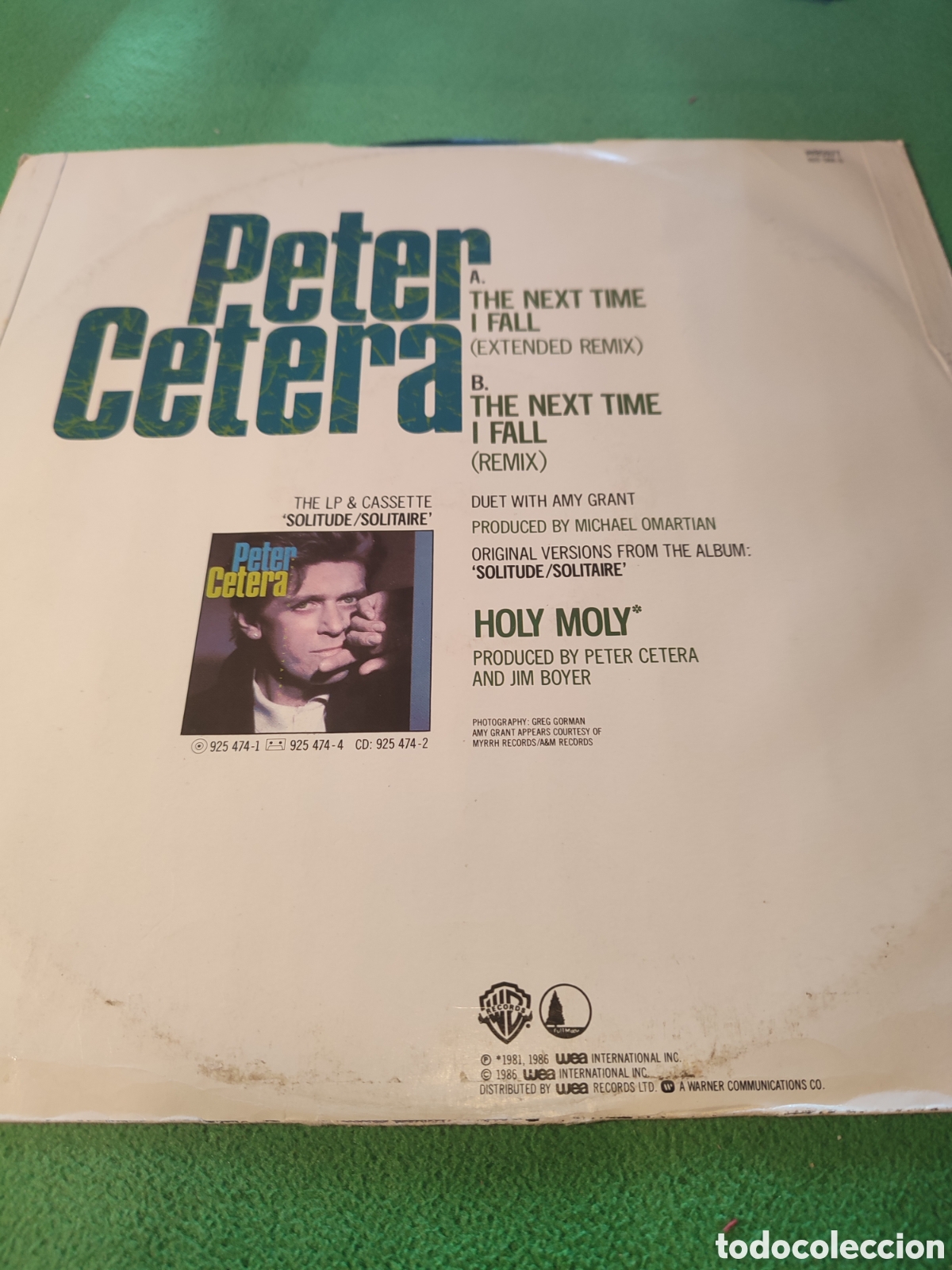 Discos de vinilo: Peter Cetara - The Next time i fall Maxi Single - Foto 2