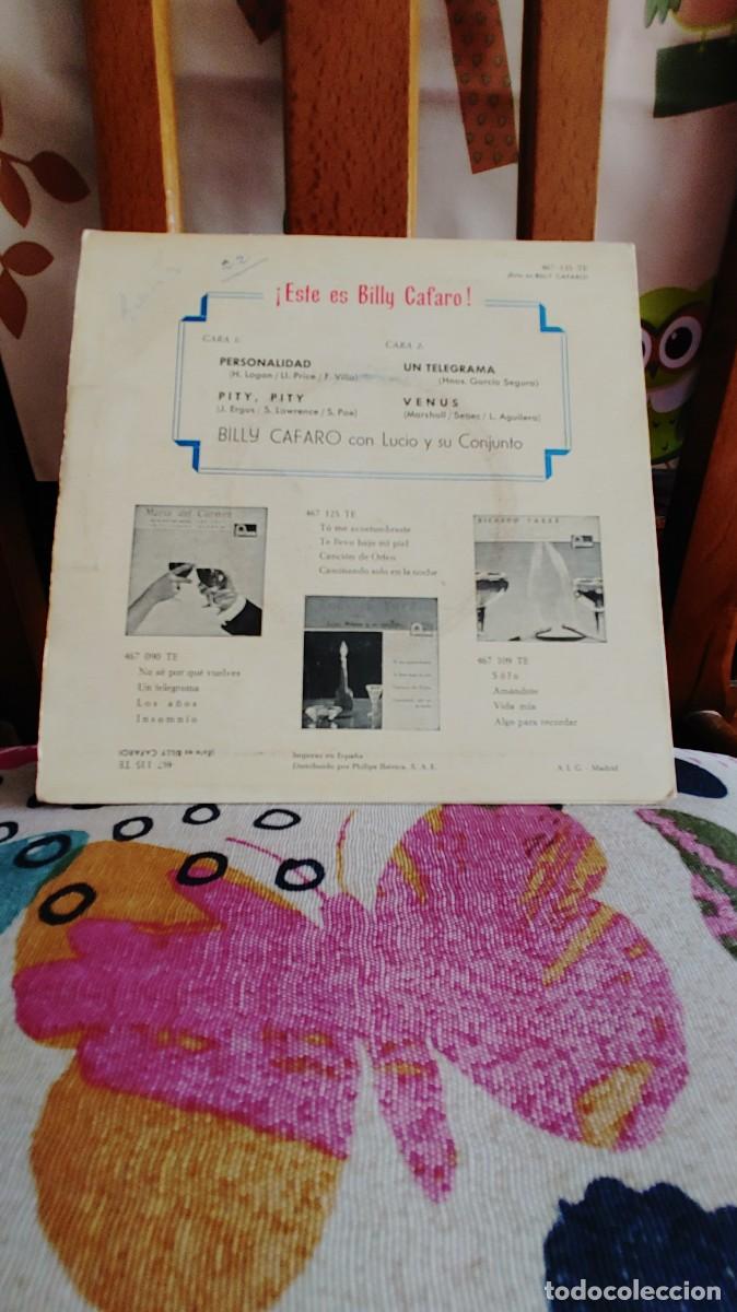Discos de vinilo: BILLY CAFARO-EP PERSONALIDAD +3 - Foto 2