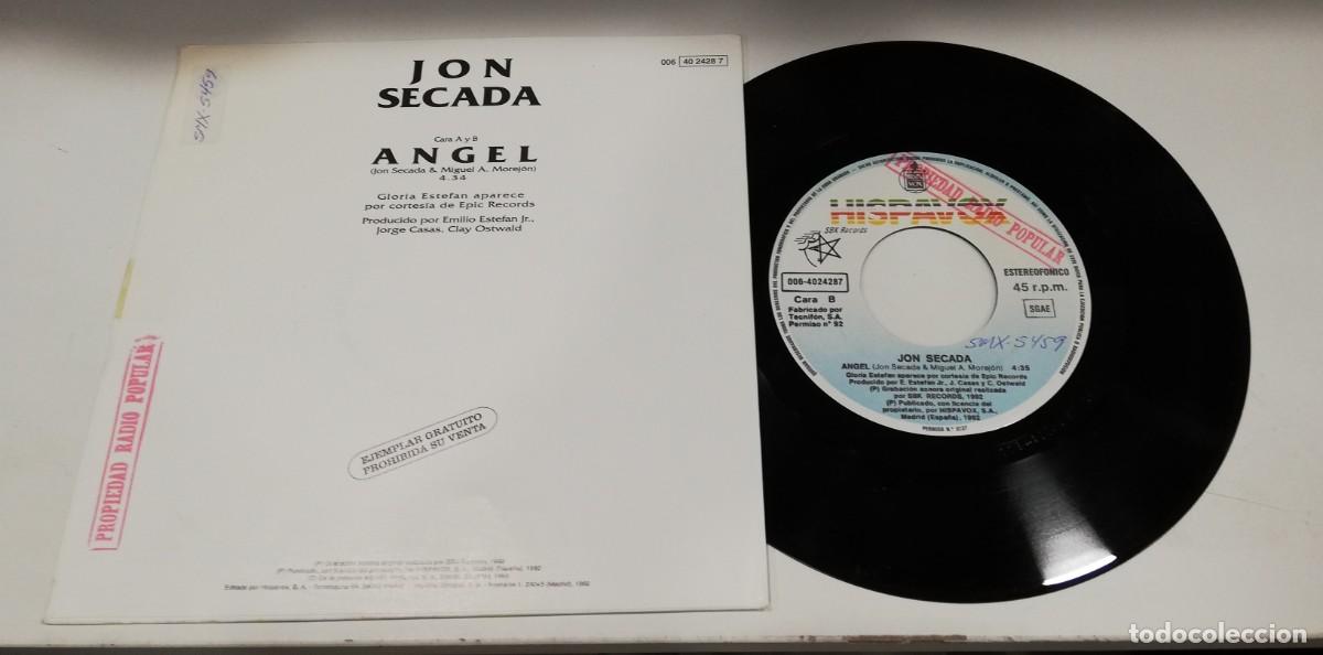 Discos de vinilo: SCO19-Jon Secada - Angel (7&rdquo;, Single, Promo) - Foto 2