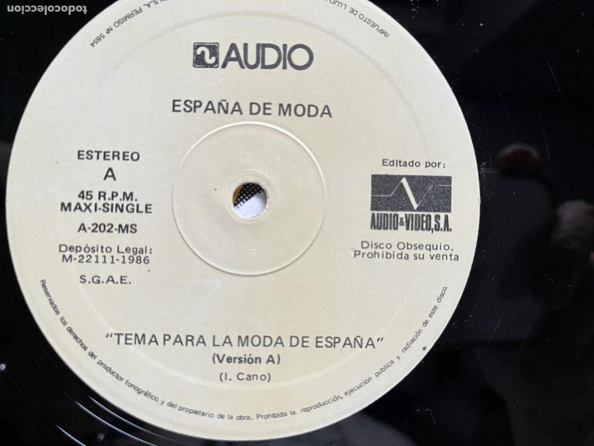 Discos de vinilo: NACHO CANO. Espa&ntilde;a de moda (vinilo maxi 1986) - Foto 3