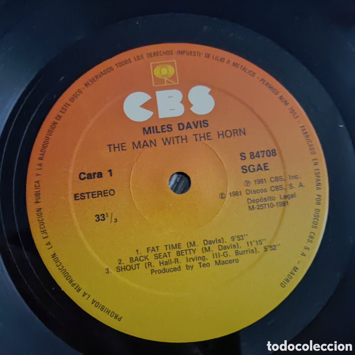 Discos de vinilo: MILES DAVIS THE MAN WITH THE HORN - Foto 3
