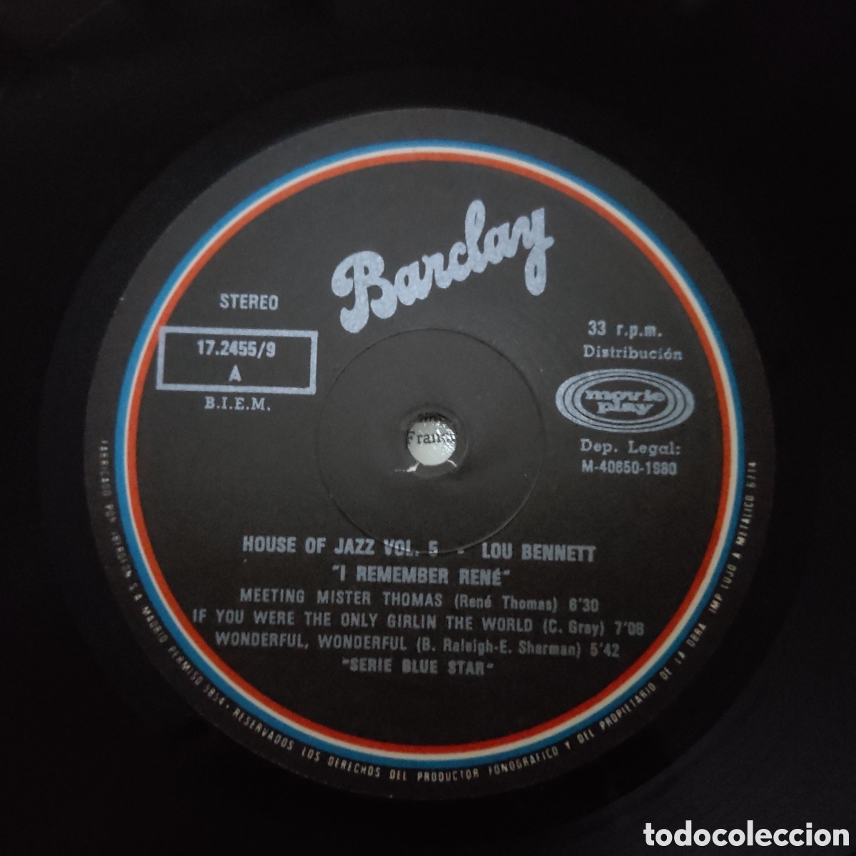 Discos de vinilo: LOU BENNETT I Remember Ren&eacute; - VINILO LP - Foto 3