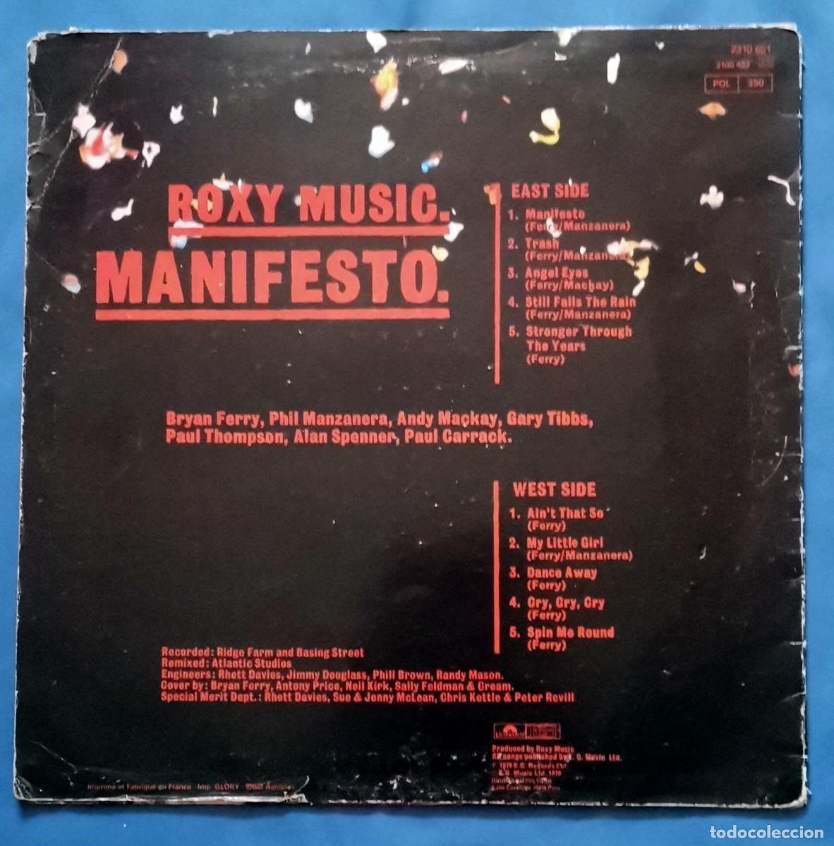 Discos de vinilo: Roxy Music &lrm;&ndash; Manifesto LP Francia - Foto 2