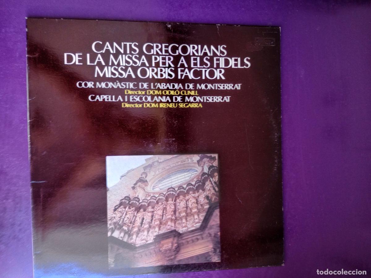 Disques de vinyle: CORO MONTSERRAT - Cantos Gregorianos De La Misa Para Los Fieles, Misa Orbis Factor - LP RCA 1989 CAT