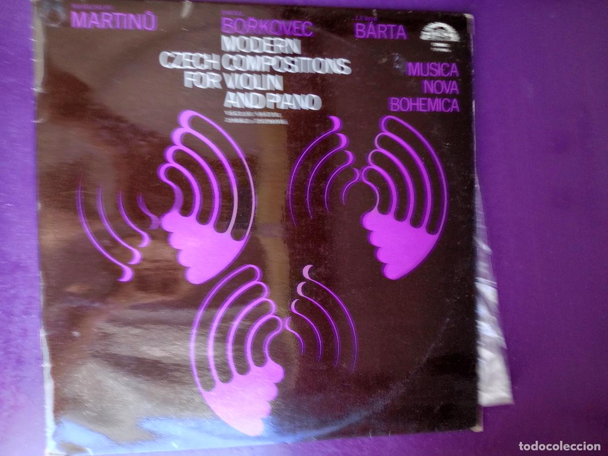 Disques de vinyle: B Martinu / P Borkovec / L B&aacute;rta &ndash; CLASICA CONTEMPORANEA CHECA PARA VOLIN Y PIANO - LP SUPRAPHON 198